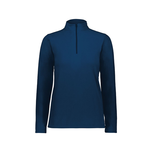 [6864.065.XS-LOGO1] Ladies MicroFleece 1/4 Zip Pullover (Female Adult XS, Navy, Logo 1)