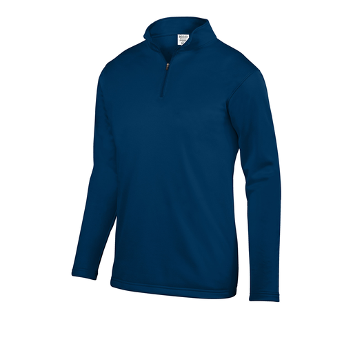 [FOLQFFNV-AS-LOGO2] Decker Men's FlexFleece 1/4 Zip (Adult S, Navy, Logo 2)
